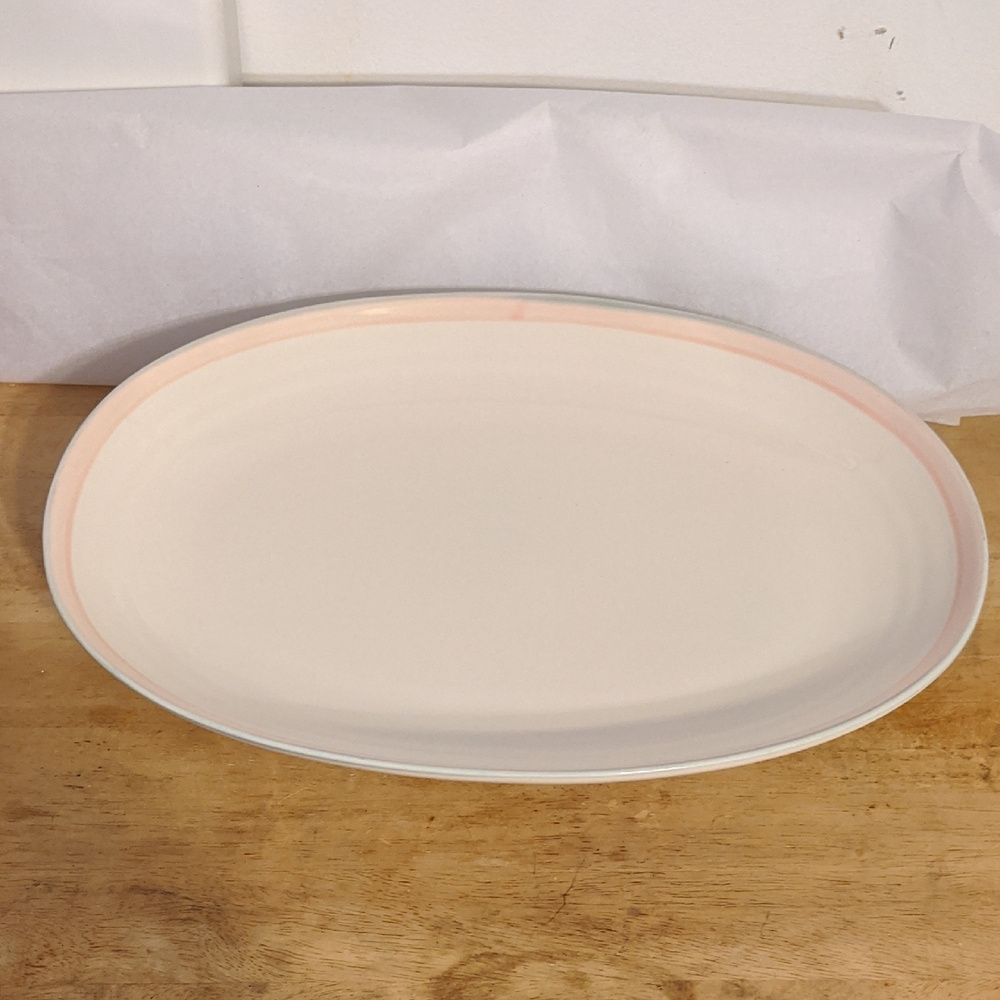 Pfaltzgraff Serving Platter Peach Trim